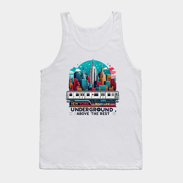 New York Subway NYC Underground Train Tank Top by Nysa Design